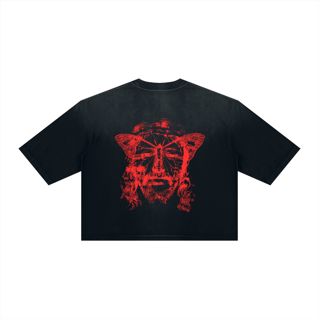Sunfade Boxy Sheva Butterfly Christ Tee