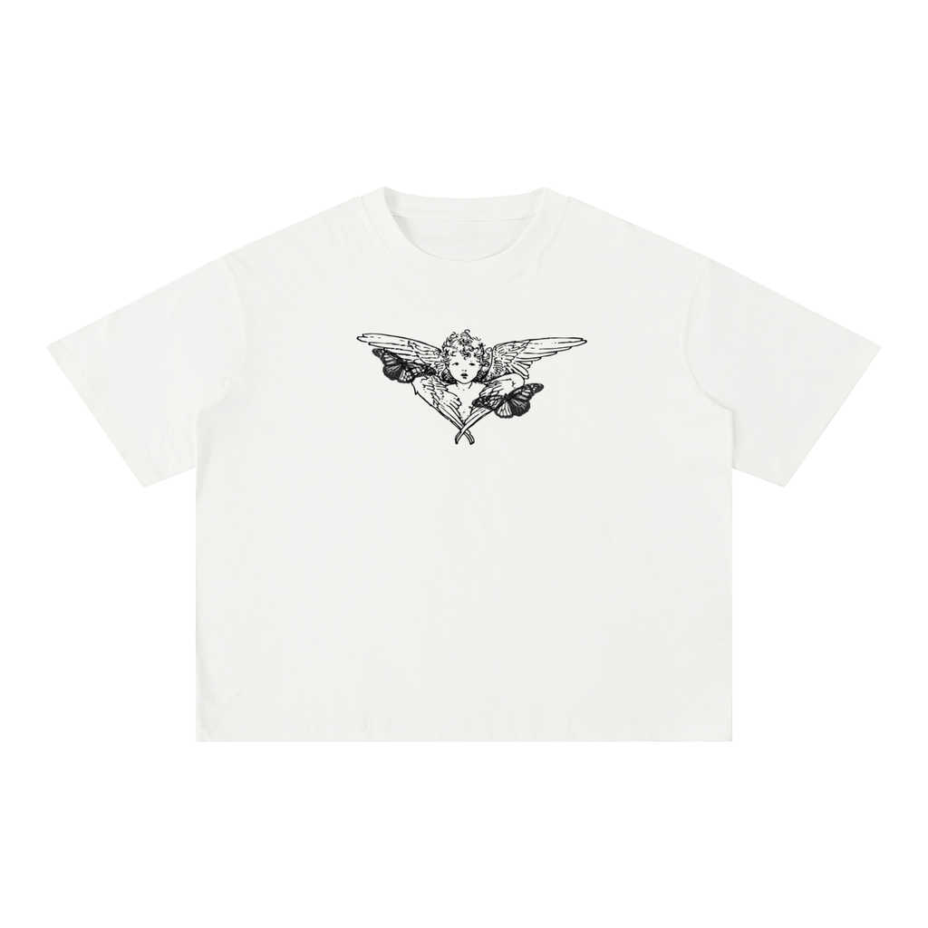 Washed Sheva Angel Boxy Cotton Tee