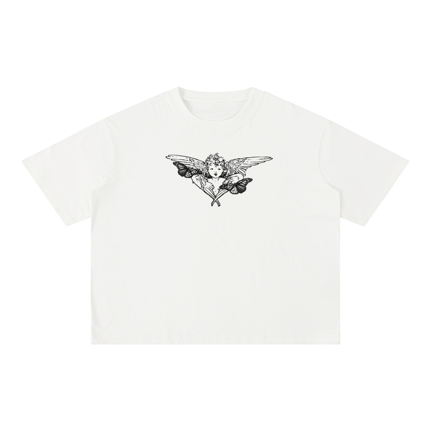 Washed Sheva Angel Boxy Cotton Tee