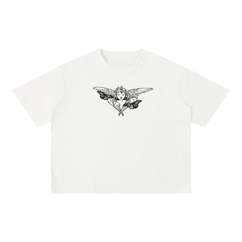 Washed Sheva Angel Boxy Cotton Tee
