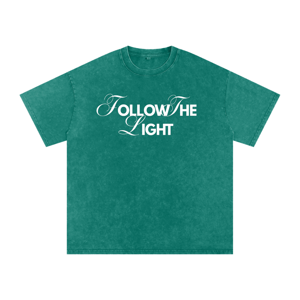 Follow The Light Distressed Boxy Tee