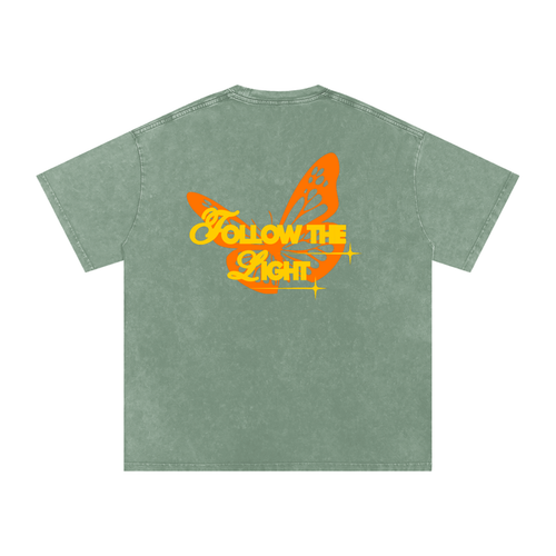 Snow Washed Oversized Cotton T-Shirt